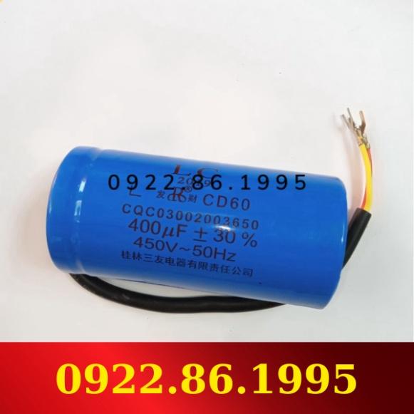Tụ điện khởi động môtơ 450V - 300uf, 400uf hàng mới về
