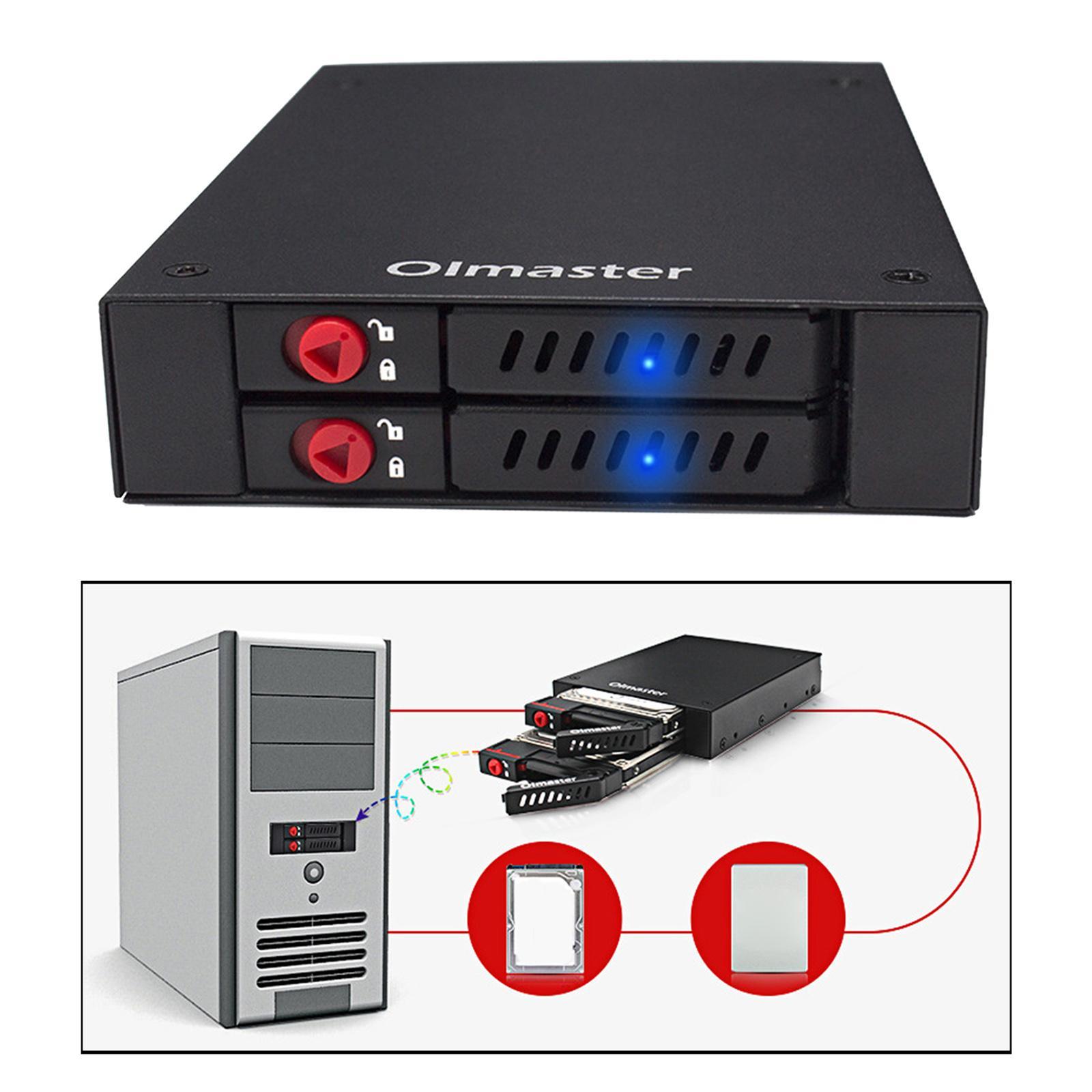 HDD Mobile Rack Enclosure 2 Bays for 3.5" Bay 6Gbps