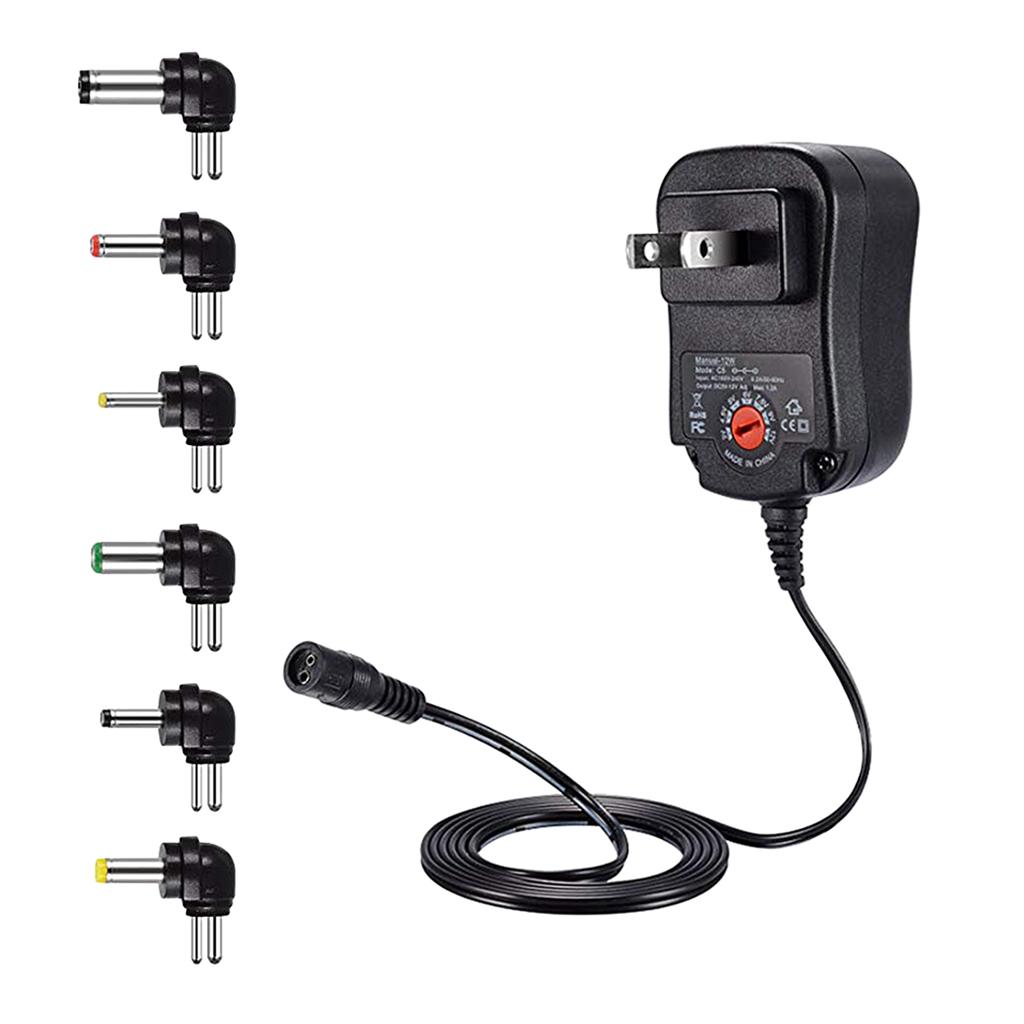 New 2.1A 30W 3V 4.5V 5V 6V 7.5V 9V 12V AC DC Charger USB Port Supply