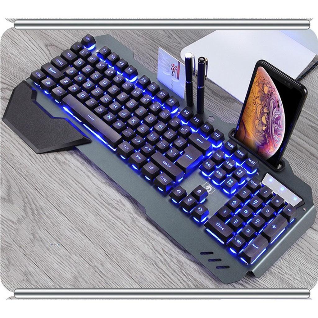 Bàn Phím  Giả Cơ Gaming VINETTEAM GẤU TRÚC K618 Super Pro New 2020 Led Đổi Màu 10 Chế Độ Led Khác Nhau Ngang Phím Cơ -Có Khe Để Điện Thoại -Hàng Nhập Khẩu