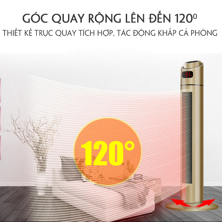 Quạt Cây sưởi điện có điều khiển , bảo vệ quá nhiệt, tắt nguồn khi nghiêng, lưới chống nhiệt an toàn với trẻ, quạt sưởi, gốm sưởi PTC, có remote từ xa, màn led, hẹn giờ, bảo vệ an toàn sức khỏe