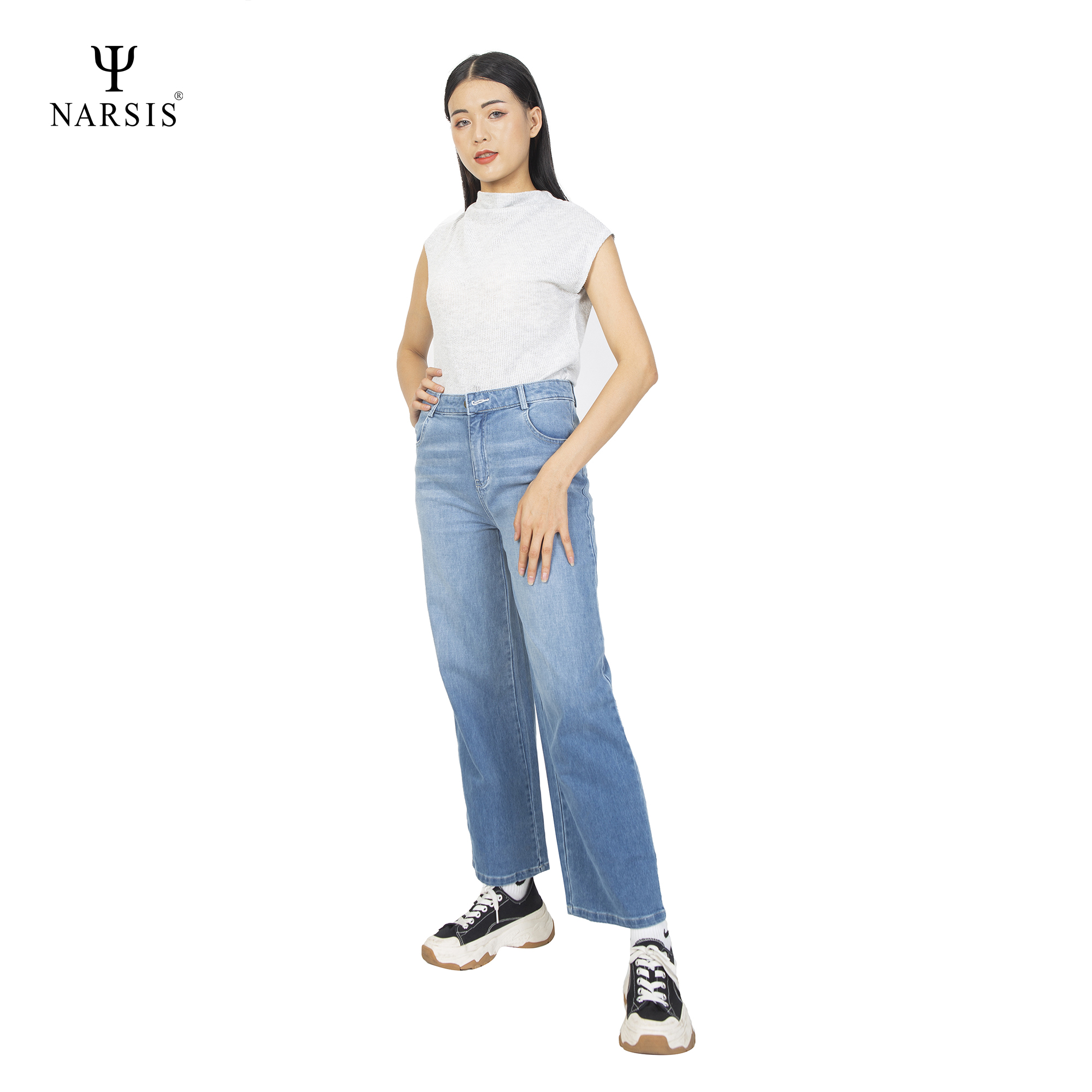 Quần bò dài nữ  Narsis P9029 xanh dương