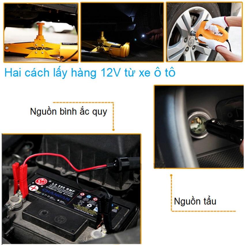 Bộ nâng kích gầm điện, máy siết ốc ô tô đa năng 2 trong 1 ROGTZ TY42S tải trọng 3 tấn - Hàng Nhập Khẩu