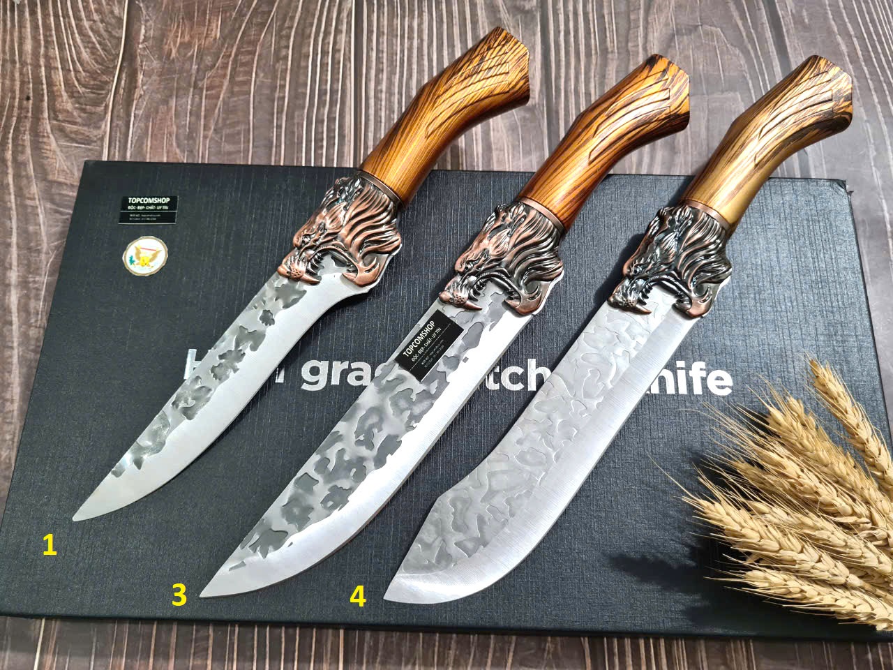 BỘ 3 DAO BẾP THÁI, LỌC KHÔNG RỈ MÃ H1Q TR16