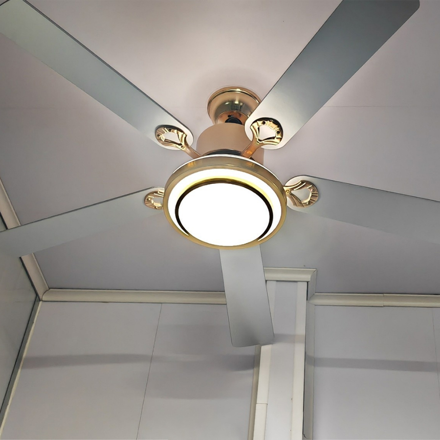 Quạt đèn trần 5 cánh gỗ HNT 132CM - 2 trong 1 vừa quạt vừa đèn trang trí - không tiếng ồn - có điều khiển - Hàng nhập khẩu