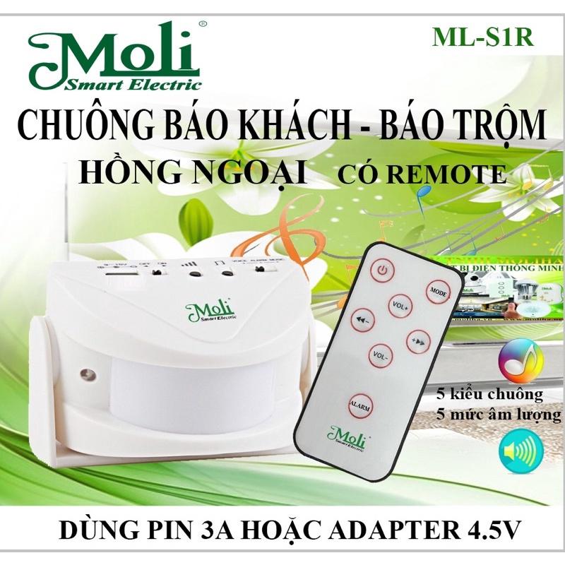 CHUÔNG BÁO KHÁCH-BÁO TRỘM CÓ REMOTE ĐIỀU CHỈNH MOLI ML-S1R