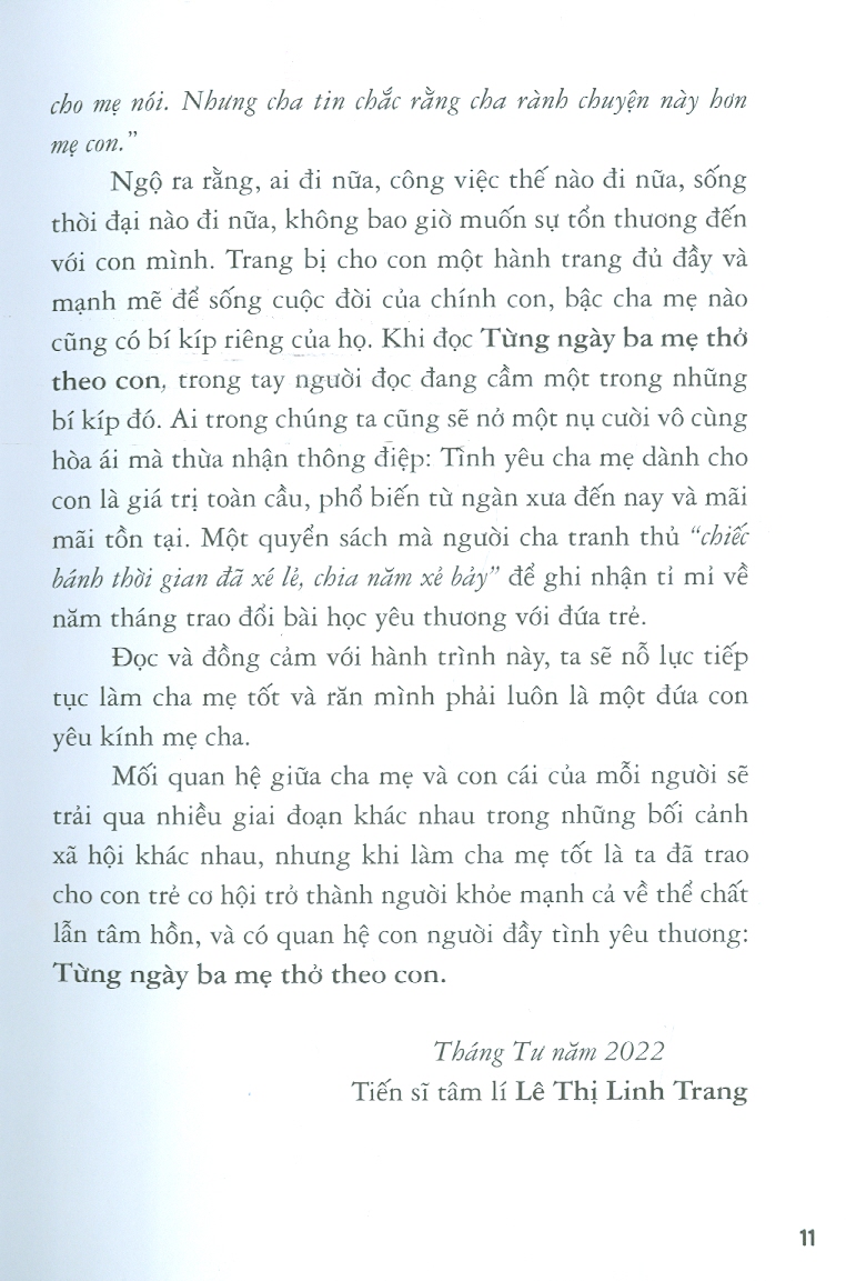 Từng Ngày Ba Mẹ Thở Theo Con