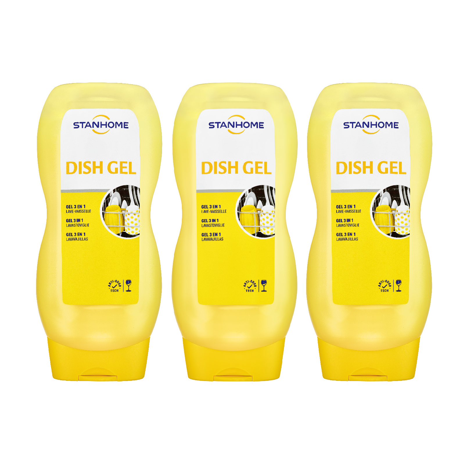 Set 3 Gel Rửa Bát Chuyên Dụng Cho Máy Rửa Bát Stanhome Dish Gel 720ml/chai