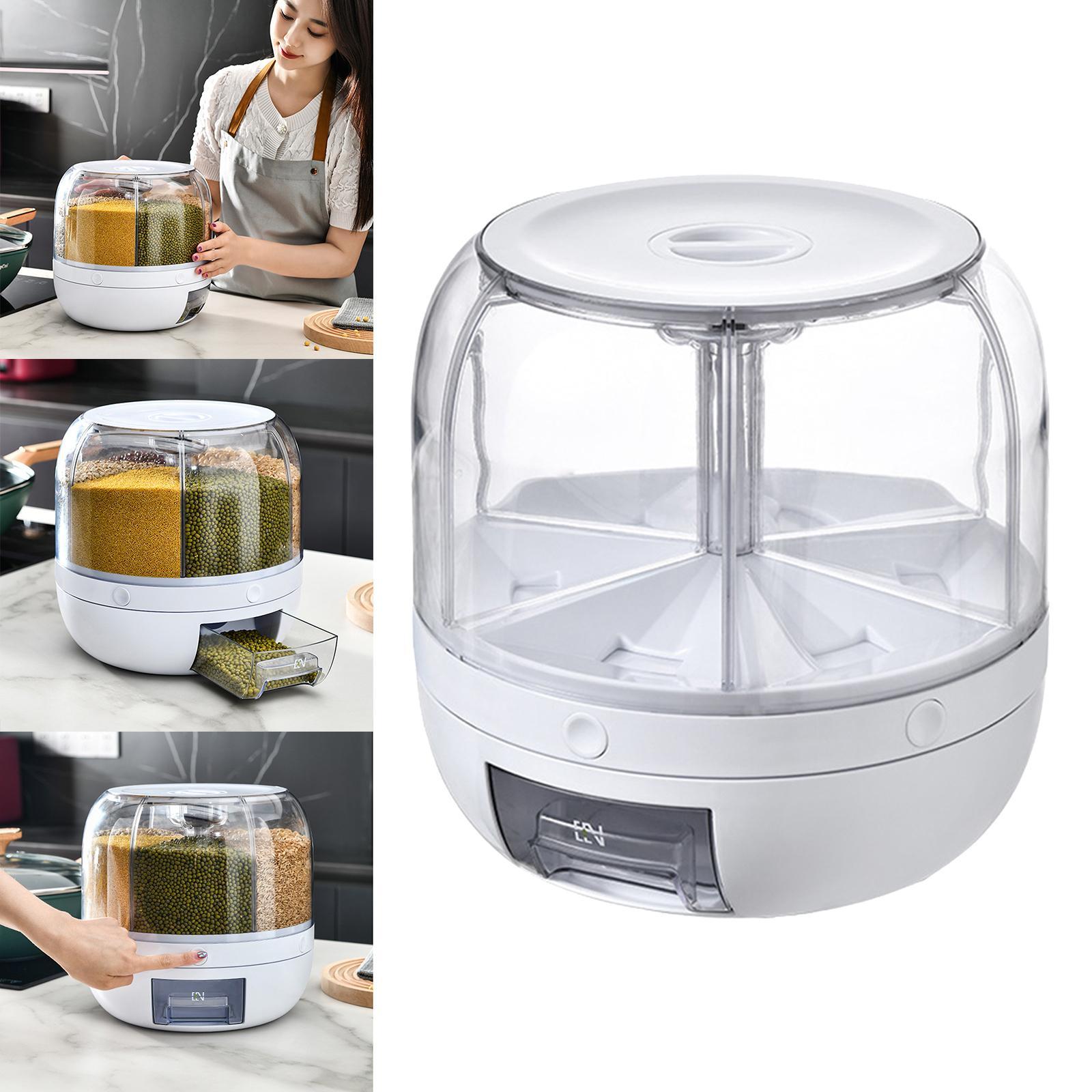 10KG Household Rice Grains Sealed Transparent Storage Box Moisture-proof