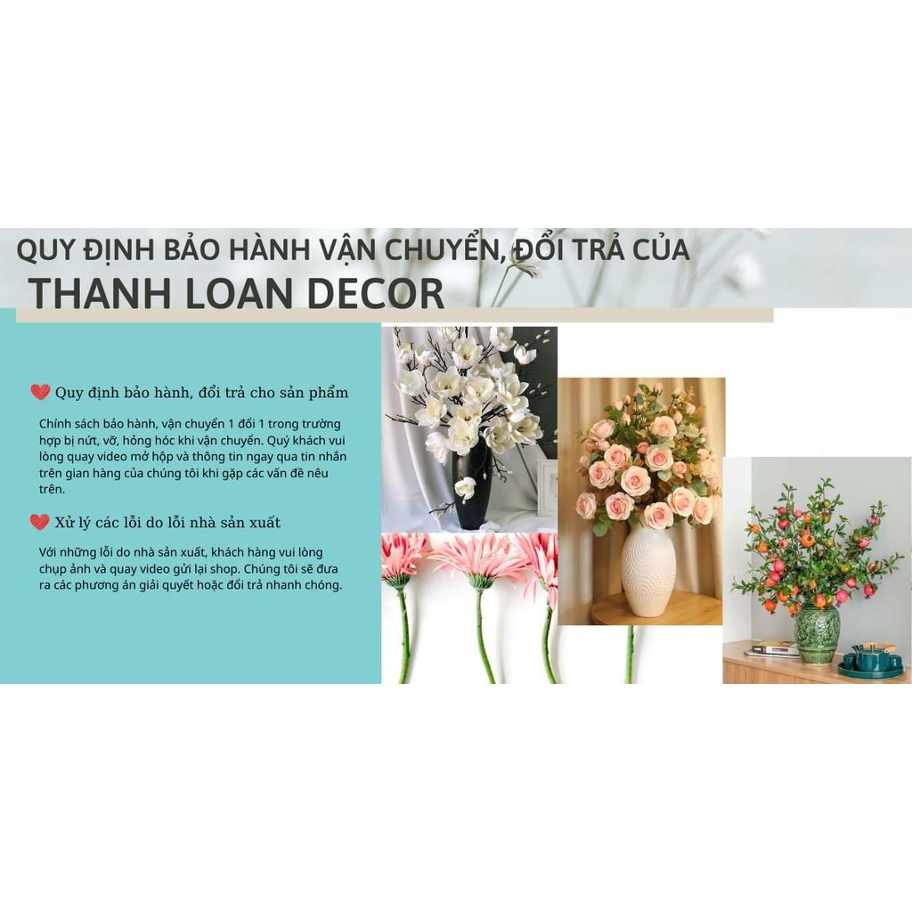 Lọ hoa decor trang trí phong cách vintage cao 33 cm - Bình hoa gốm sứ Bát Tràng - Màu đen