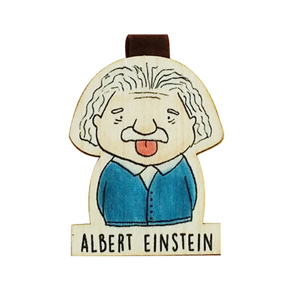 Bookmark gỗ nam châm Albert Einstein