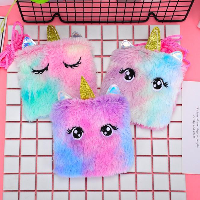 Túi Đeo Chéo Vải lông hình Ngựa Unicorn Sunnydoll