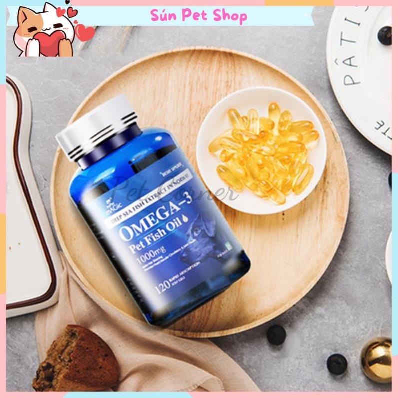 Viên dầu cá cho chó mèo Pet Fish Oil, bổ sung Omega 3, tăng sức đề kháng và dưỡng lông