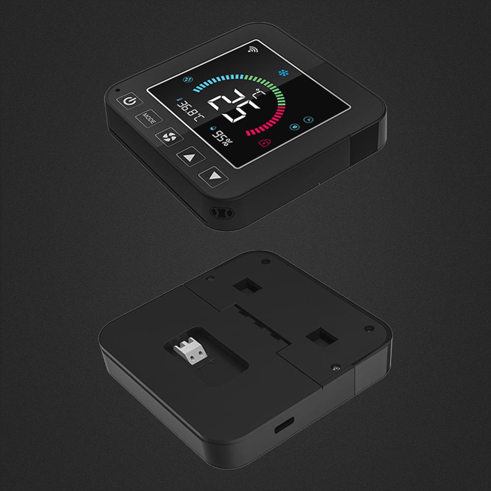 USB Power Supplys Tuya WiFi Intelligent Temperature Humidity Infrared Controller Home Living Room Bedroom Air Conditioner Thermostat LCD Display Screen with Backlight APP Remotes Control