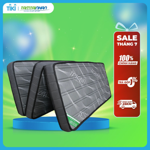 Nệm Cao Su Tổng Hợp Vải Gấm Lạnh Tatana Dạng Gấp 3, Nâng Đỡ Cơ Thể, Xếp Gọn Tiện Lợi, Bảo Hành 10 Năm
