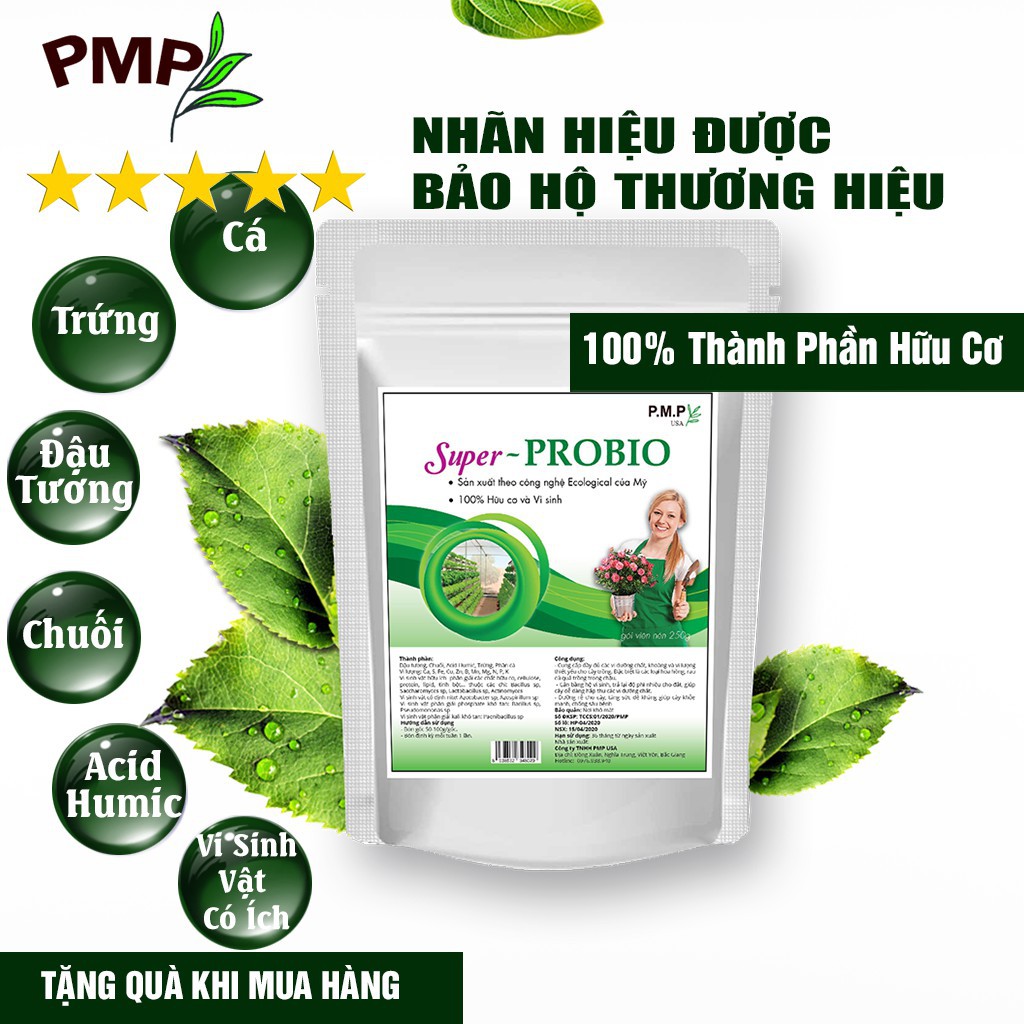 Combo Siêu Phân Bón SOYMIC & Phân Hữu Cơ Super Probio Vi Sinh PMP Chuyên Dụng Cho Hoa Hồng, Rau Củ Quả