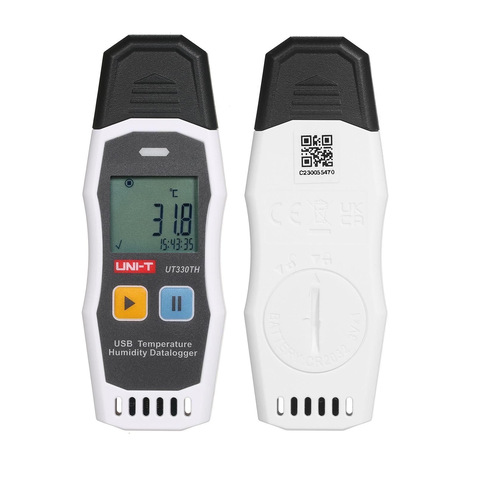 UNI-T Portable USB Data Logger for Temperature and Humidity, Reusable Temperature Data Recorder Humiture Recording Meter, with Built-in Software to Generate PDF and XLS Reports