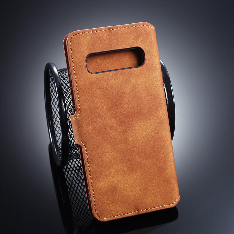 Bao Da Phong Cách Retro Có Ngăn Đựng Thẻ Cho Samsung A91 / S10 A81 / Note10 Lite A71 A51 M31 S7