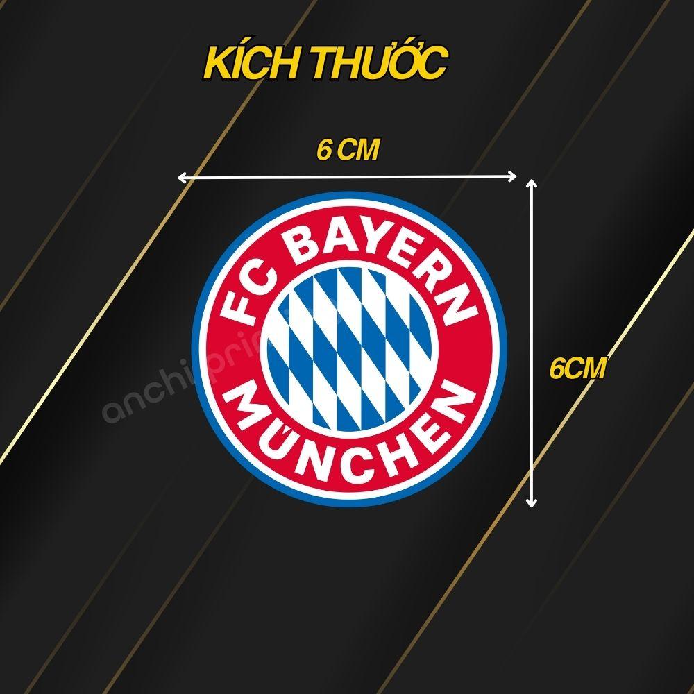 Combo 9 sticker logo decal CLB bóng đá BAYER MUNICH chất liệu chống nước 5 lớp cao cấp - ANCHI PRINTING