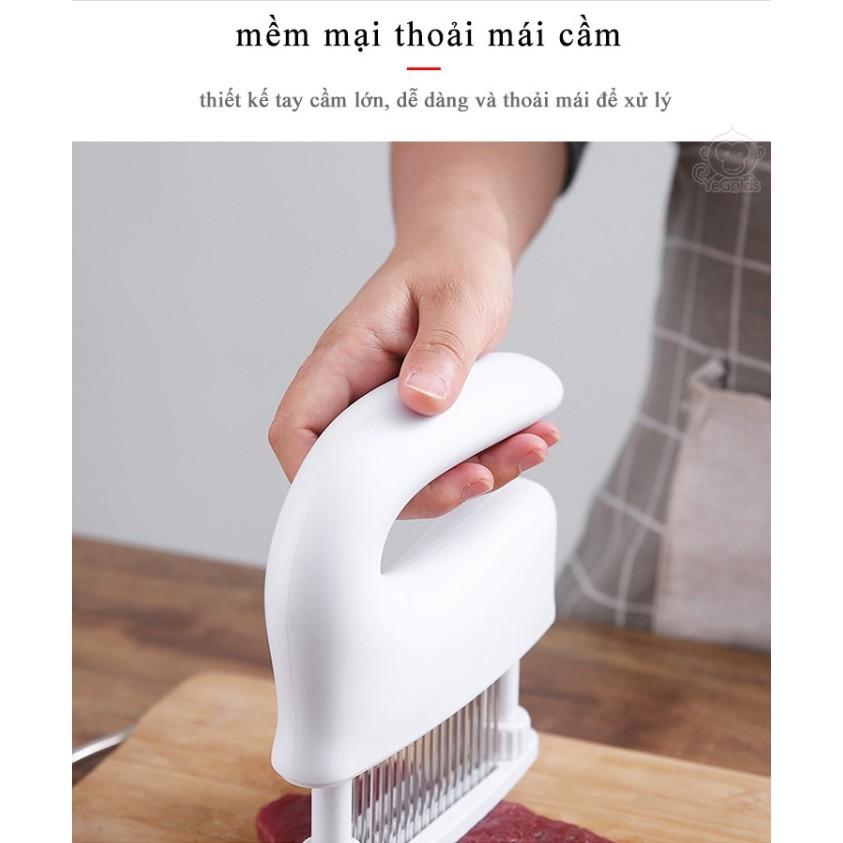 Máy châm thịt 48 que kim, chất liệu thép không gỉ, dễ châm thịt, có thể tháo rời, dễ lau chùi