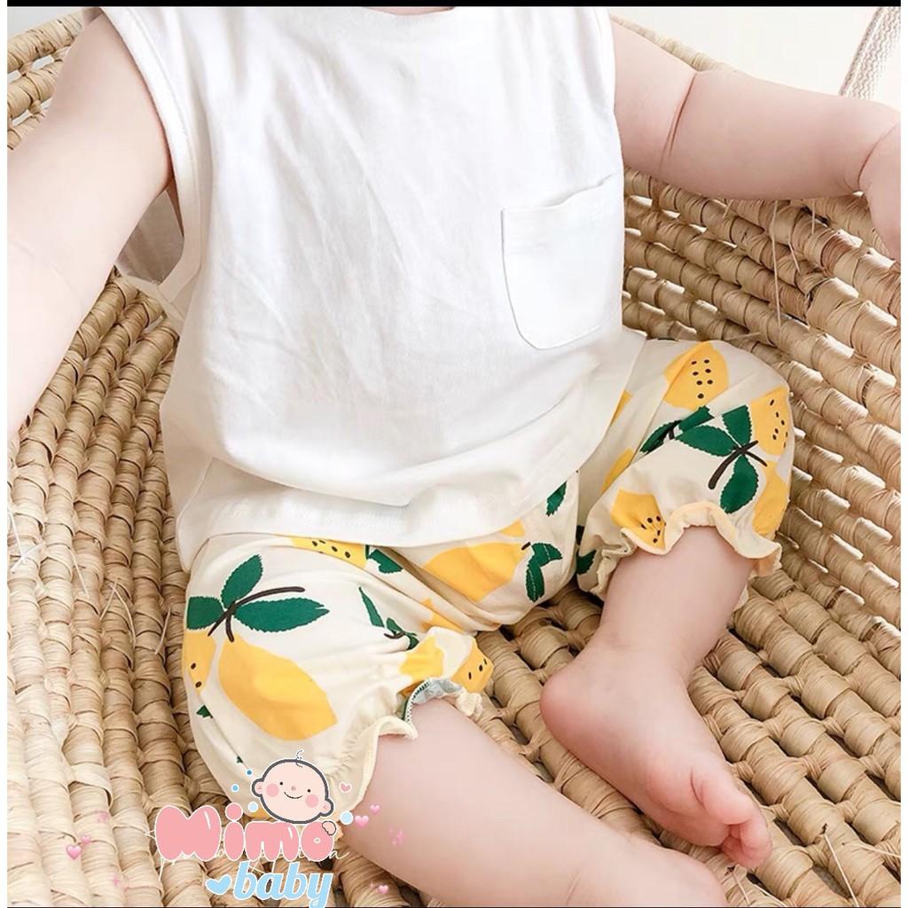 Bộ áo ba lỗ quần đũi hoa quả cho bé (8-18kg)