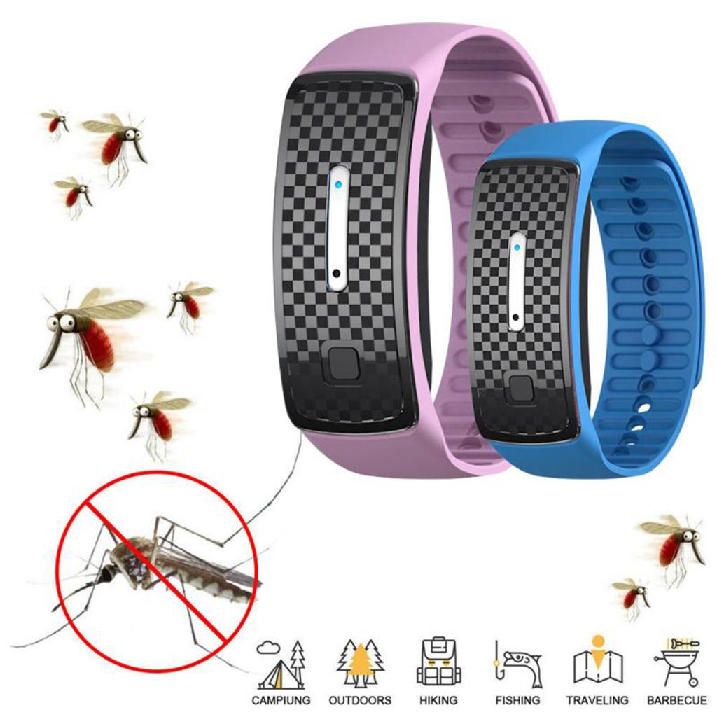 Ultrasonic Mosquito Bracelet Wrist Watch Insect Repellent Band Outdoor Camping