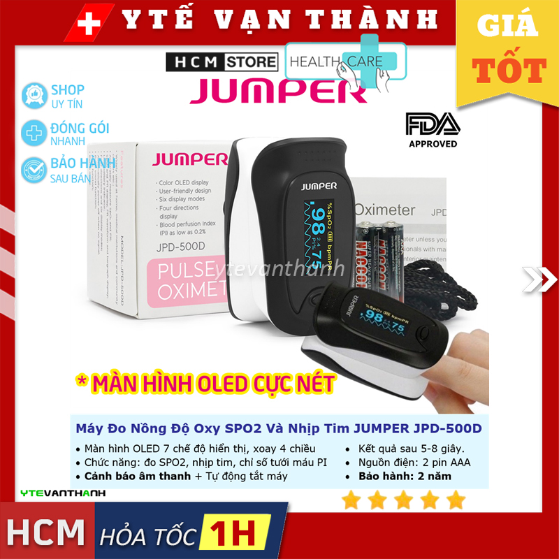 Máy Đo Nồng Độ Oxy SPO2 Và Nhịp Tim JUMPER JPD-500D -VT0856