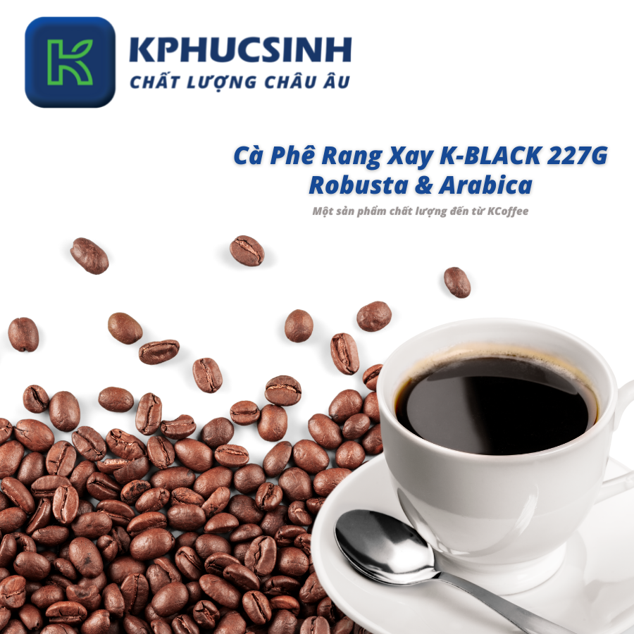 [Giao Nhanh HCM] Cà Phê Rang Xay K Coffee Black (227g/Gói)
