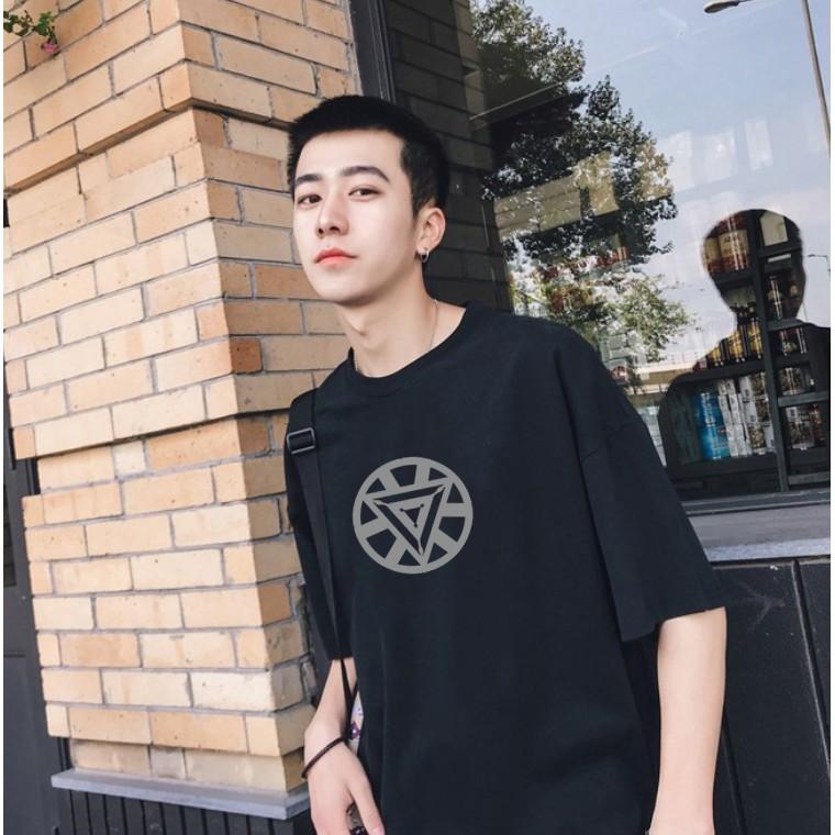 Áo Thun Tay Lỡ Unisex Phản Quang Biểu Tượng IRON MAN