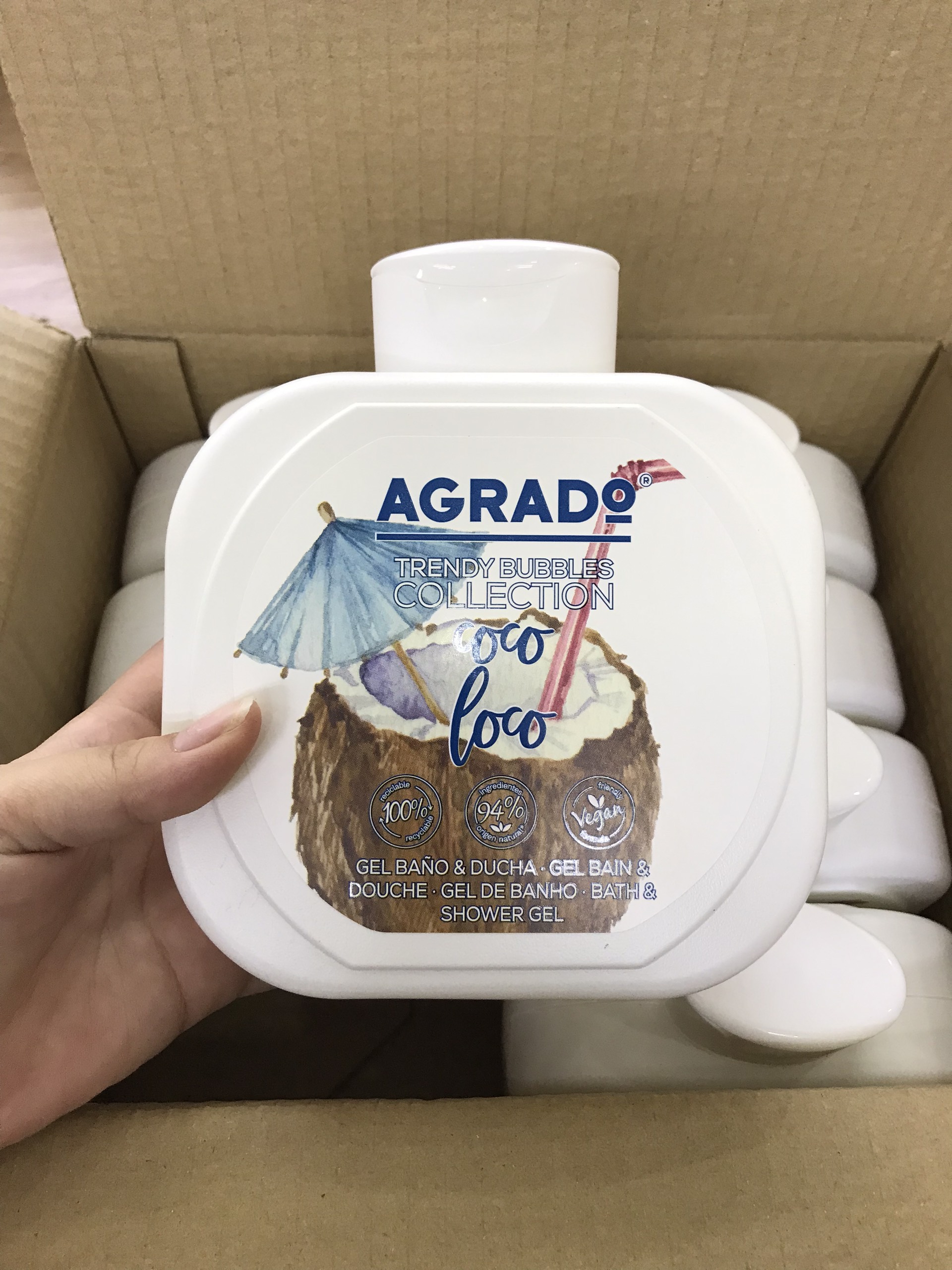 Sữa tắm gel AGRADO Tây Ban Nha 750ml