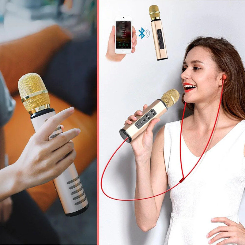 Micro Karaoke Kèm Loa Bluetooth Không Dây Cực Hay - Hàng Chính Hãng PKCB