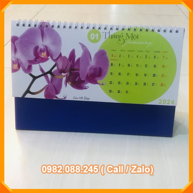 Lịch để bàn2024có ngày âm khổ 24*16cm _