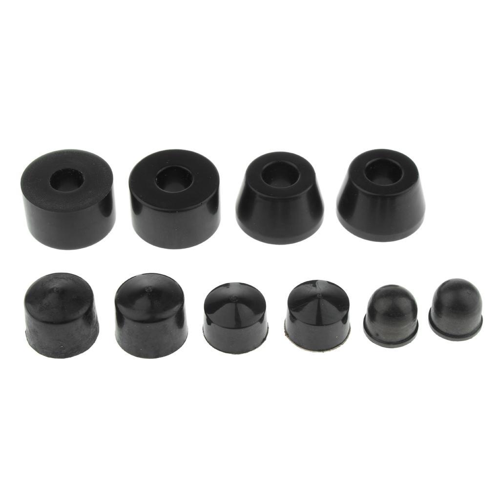 10pcs Skateboard Longboard Truck Bushings   Cups Set Black 85A