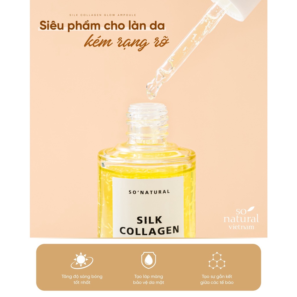 Serum Dưỡng Da Căng Bóng Chống Lão Hoá Silk Collagen Glow AmpouleI 30ml