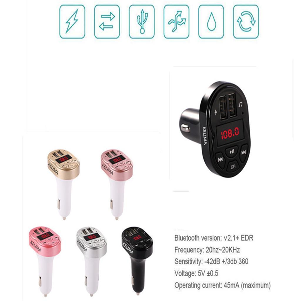 A2 Car FM Bluetooth Audio Adapter Dual USB Port