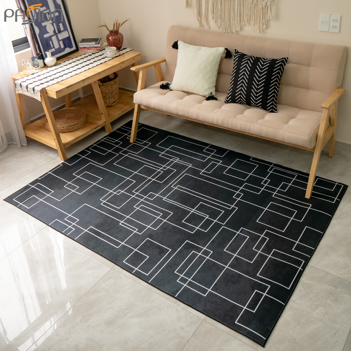 Thảm Nhung Nỉ Trải Sàn Phong Cách Scandivan Hiện Đại