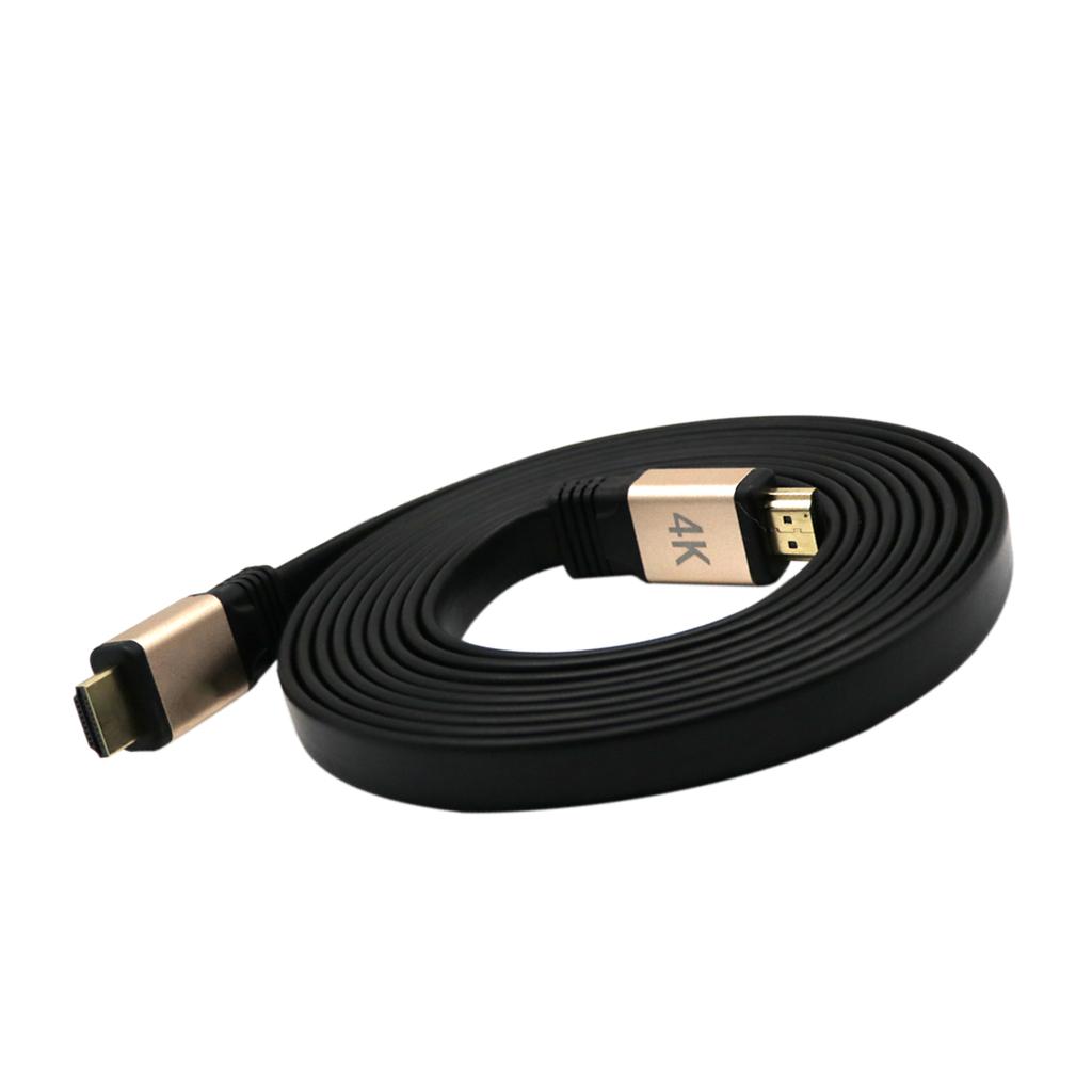HDMI Cable , HDMI 2.0 Ready - 30AWG Flat Cord - High Speed 18Gbps - Gold Plated Connectors - Ethernet, Audio Return - Video 4K 2160p, HD 1080p, 3D for Xbox PlayStation PS3 PS4 PC Apple TV 1m/1.8m/3m/5m