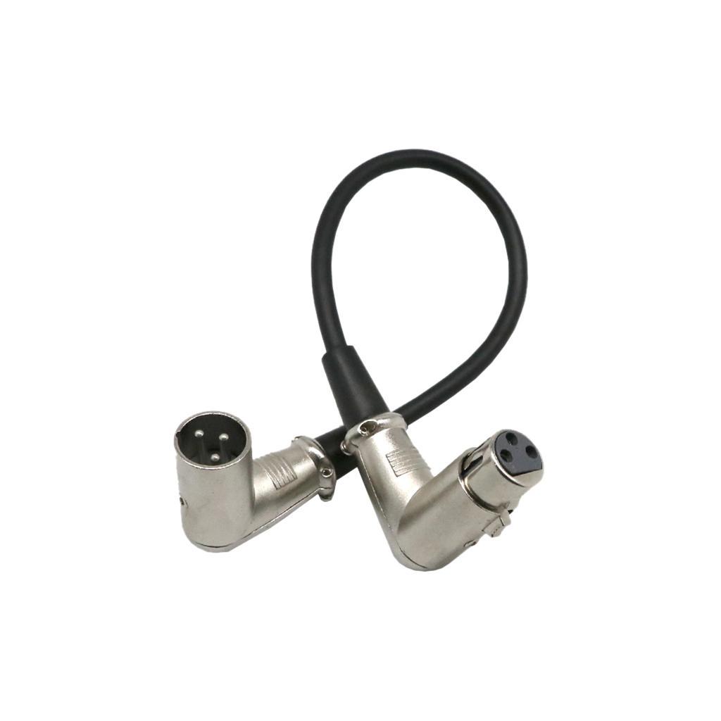 3-5pack 3Pin XLR Right Angle 90 Degree Female to Male Mic Cable Connector