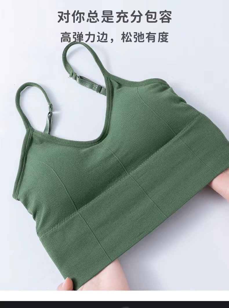 Large U-shaped beauty back underwear female camisole undershirt one piece with chest pad summer inside can be worn outside bottoming shirt bra