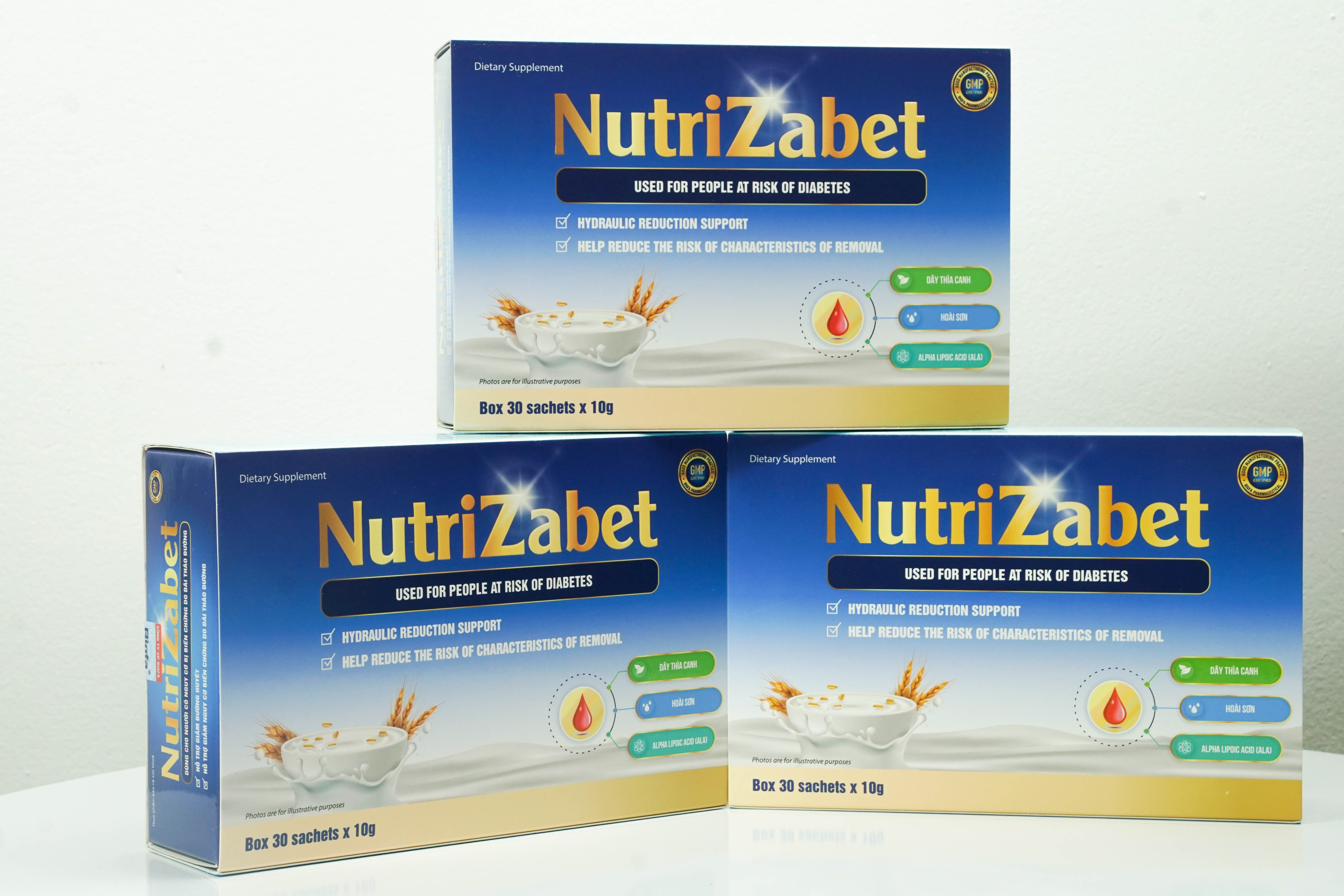 Combo 3 Hộp Sữa Hạt Tiểu Đường NutriZabet - Giúp Ổn Định Đường Huyết, Ngăn Ngừa Biến Chứng, Tăng Cường Đề Kháng