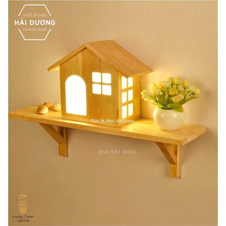 Đèn Tường Kệ Gỗ Hình Ngôi Nhà DT-B0042 Kiểu Dáng Hiện Đại - Trang Trí Căn Phòng - Energy Green Lighting - Có Video