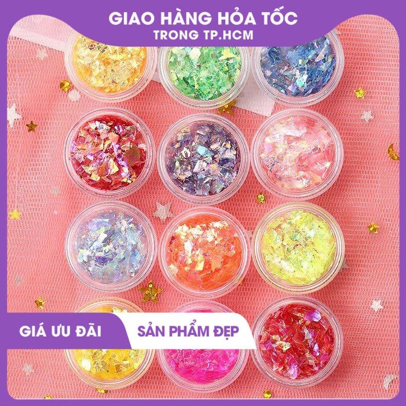 Sét kim tuyến làm nail mảng 12 màu 0533