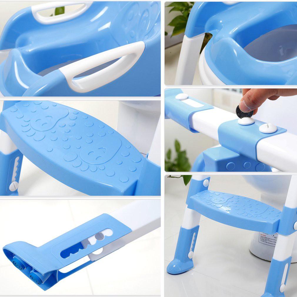 Ghế toilet gấp gọn có kèm thang dành cho trẻ em