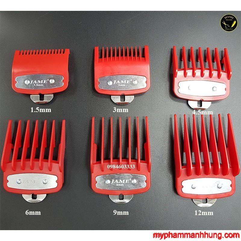 Bộ 6 Cữ Tông Đơ Gá Thép Dành Cho Tông Đơ Fade Jame, Kemei, Chaoba, SZS F32, F35, Wahl