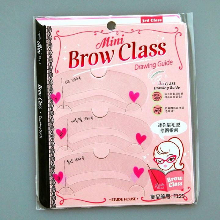 Khuôn kẻ lông mày Brow Class Bộ 3 miếng hỗ trợ kẻ mi
