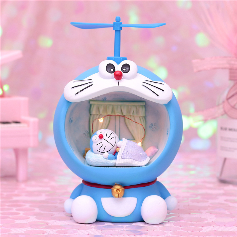 Đèn ngủ Doraemon nằm ngủ có chong chóng tre