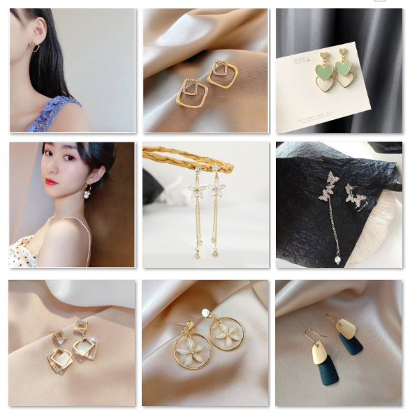 Bông tai kiểu dáng đặc sắc, nhiều họa tiết, phong cách thời trang