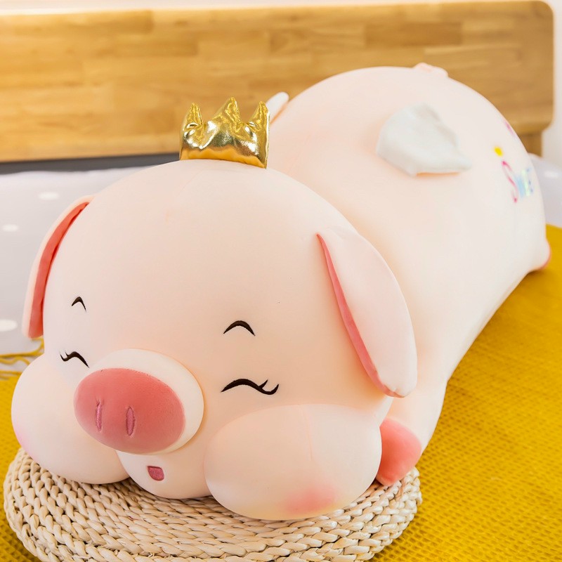 Gấu Bông Heo Vương Miệng Sweet Thiên Thần - Gối Ôm Heo Lười