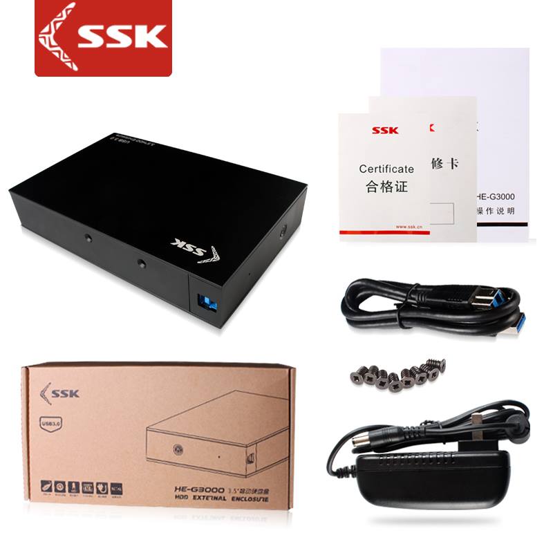 Hộp Đựng Ổ Cứng Gắn Ngoài HDD Box 3.0 SSK HE-G3000 3.5 Sata AZONE - Hàng Nhập Khẩu