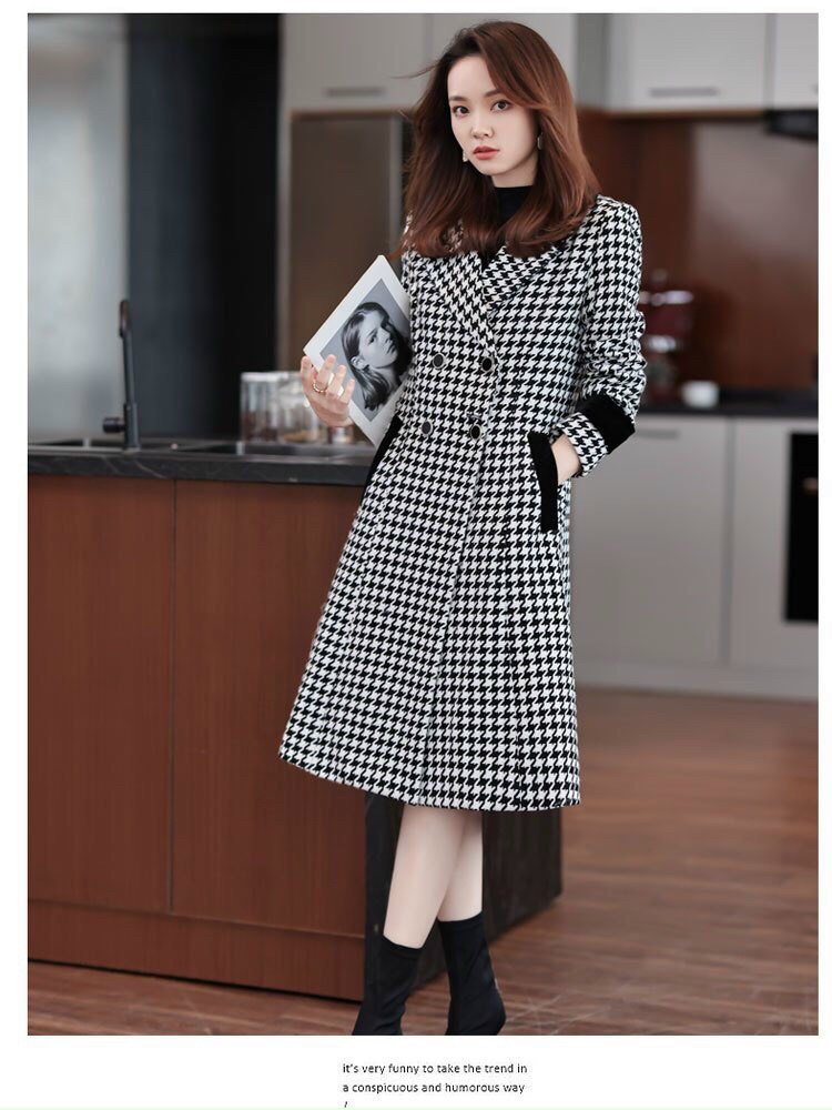 ÁO KHOÁC DẠ HỌA TIẾT LẠ MẮT